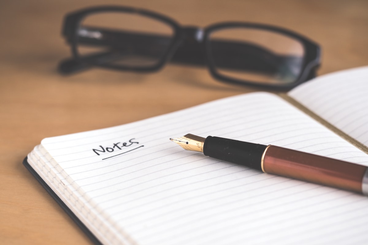 A single notebook page, clean and simple